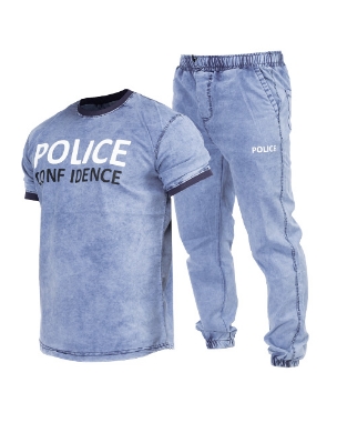 ست تیشرت و شلوار اسپرت لی Police مدل 39144